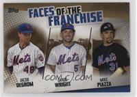 Jacob deGrom, David Wright, Mike Piazza [EX to NM] #/50