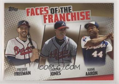 2019 Topps - Faces of the Franchise - Gold #FOF-3 - Freddie Freeman, Chipper Jones, Hank Aaron /50