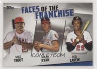 Mike Trout, Nolan Ryan, Rod Carew