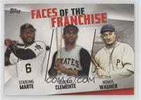 Starling Marte, Roberto Clemente, Honus Wagner [EX to NM]