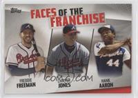 Freddie Freeman, Chipper Jones, Hank Aaron