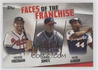 Freddie Freeman, Chipper Jones, Hank Aaron