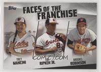 Trey Mancini, Cal Ripken Jr., Brooks Robinson