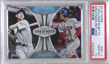 2019 Topps - Greatness Returns #GR-7 - Ted Williams, Mookie Betts [PSA 10 GEM MT]