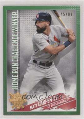 2019 Topps - Home Run Challenge Winner - April Green #HRC-29 - Matt Carpenter /87