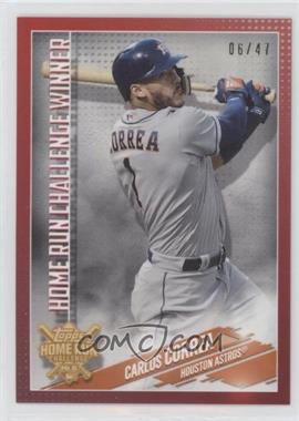 2019 Topps - Home Run Challenge Winner - July Red #HRC-19 - Carlos Correa /47