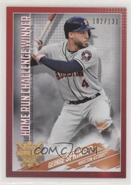 2019 Topps - Home Run Challenge Winner - July Red #HRC-28 - George Springer /131