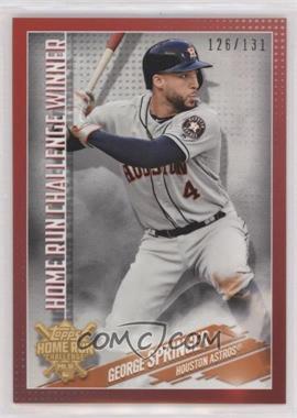 2019 Topps - Home Run Challenge Winner - July Red #HRC-28 - George Springer /131