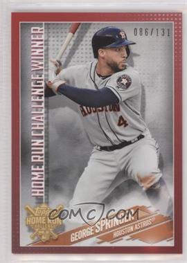 2019 Topps - Home Run Challenge Winner - July Red #HRC-28 - George Springer /131