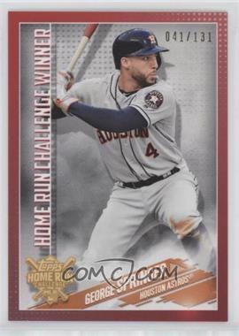 2019 Topps - Home Run Challenge Winner - July Red #HRC-28 - George Springer /131