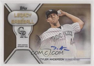 2019 Topps - Legacy of Baseball Autographs - Gold #LBA-TA - Tyler Anderson /50