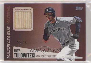 2019 Topps - Major League Material Relics Series 2 - Red #MLM-TT - Troy Tulowitzki /25
