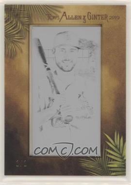 2019 Topps Allen & Ginter's - [Base] - Mini Printing Plate Black Framed #231 - Paul DeJong /1