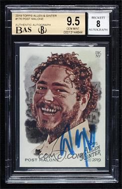 2019 Topps Allen & Ginter's - [Base] #176 - Post Malone [BAS BGS Authentic]
