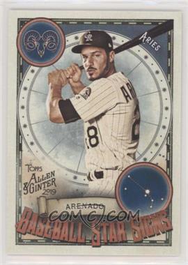 2019 Topps Allen & Ginter's - Baseball Star Signs #BSS-33 - Nolan Arenado