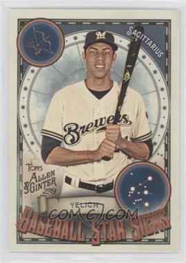 2019 Topps Allen & Ginter's - Baseball Star Signs #BSS-37 - Christian Yelich