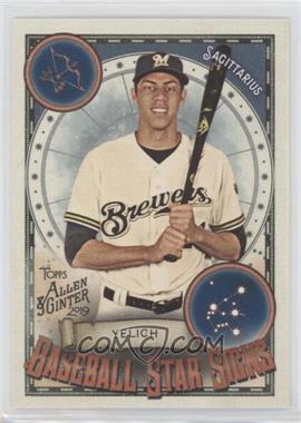 2019 Topps Allen & Ginter's - Baseball Star Signs #BSS-37 - Christian Yelich