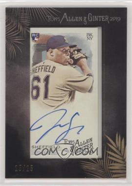 2019 Topps Allen & Ginter's - Mini Baseball Autographs - Black #MA-JS - Justus Sheffield /25