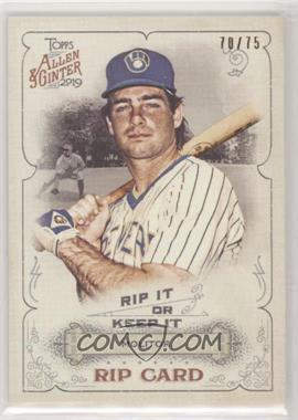 2019 Topps Allen & Ginter's - Rip Cards #RIP-56 - Paul Molitor /75