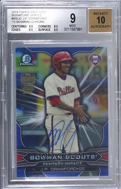 2019 Topps Archives Signature Series Active Player Edition Buybacks - [Base] #15BC-BSIJC - J.P. Crawford (2015 Bowman Chrome Bowman Scouts) /8 [BGS 9 MINT]