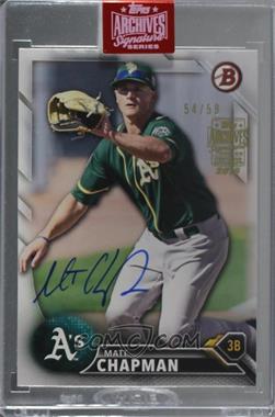 2019 Topps Archives Signature Series Active Player Edition Buybacks - [Base] #16BD-164 - Matt Chapman (2016 Bowman Draft) /59 [Buyback]