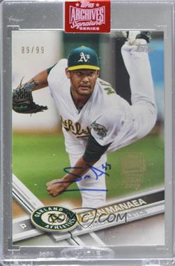 2019 Topps Archives Signature Series Active Player Edition Buybacks - [Base] #17T-187 - Sean Manaea (2017 Topps) /99 [Buyback]