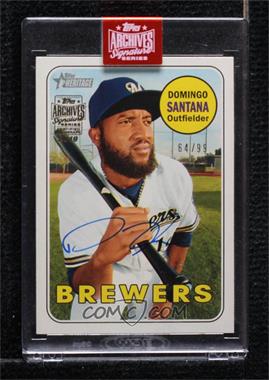 2019 Topps Archives Signature Series Active Player Edition Buybacks - [Base] #18TH-13 - Domingo Santana (2018 Topps Heritage) /99 [Buyback]