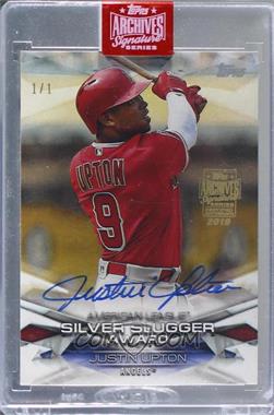 2019 Topps Archives Signature Series Active Player Edition Buybacks - [Base] #18TMLBA-41 - Justin Upton (2018 Topps-MLB Awards) /1 [Buyback]