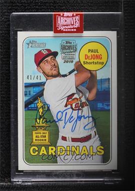 2019 Topps Archives Signature Series Active Player Edition Buybacks - [Base] #19TH-320 - Paul DeJong (2018 Topps Heritage) /41 [Buyback]