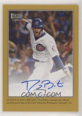 2019 Topps Archives Snapshots - Captured in the Moment - Gold Autographs #CITM-DB - David Bote /10