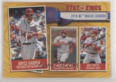 2019 Topps Big League - [Base] - Gold #354 - Stat Kings - Carlos Santana, Joey Votto, Bryce Harper