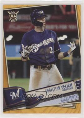 2019 Topps Big League - [Base] - Gold #398 - Highlights - Christian Yelich