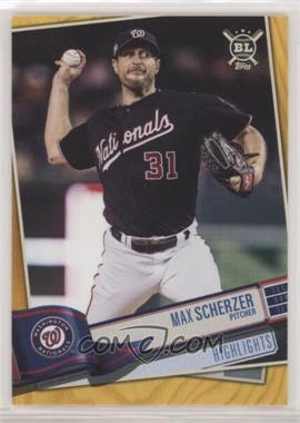 2019 Topps Big League - [Base] - Gold #399 - Highlights - Max Scherzer