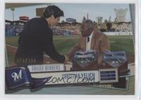 Award Winners - Christian Yelich (Receiving Award from Hank Aaron) #/100