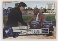 Award Winners - Christian Yelich (Receiving Award from Hank Aaron)