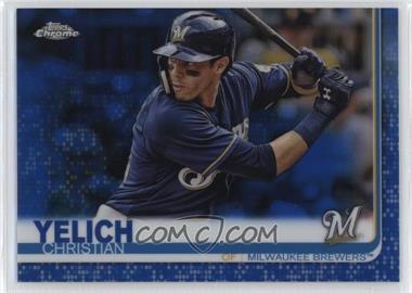 2019 Topps Chrome - [Base] - Blue Refractor #16 - Christian Yelich /150