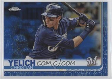 2019 Topps Chrome - [Base] - Blue Refractor #16 - Christian Yelich /150