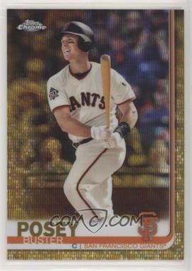 2019 Topps Chrome - [Base] - Gold Wave Refractor #82 - Buster Posey /50