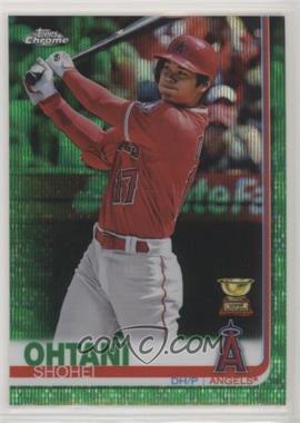 2019 Topps Chrome - [Base] - Green Wave Refractor #1 - Shohei Ohtani /99