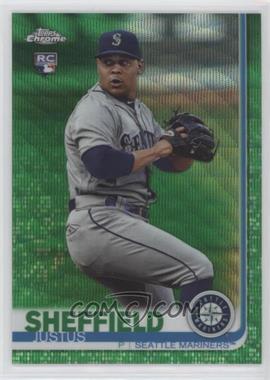 2019 Topps Chrome - [Base] - Green Wave Refractor #110 - Justus Sheffield /99