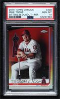 Mike Trout (Sitting in Dugout) [PSA 10 GEM MT]