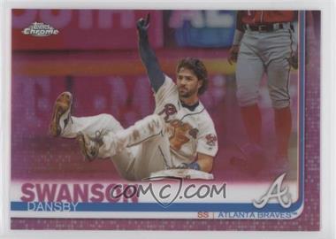 2019 Topps Chrome - [Base] - Pink Refractor #169 - Dansby Swanson
