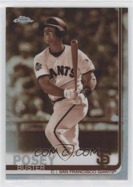 2019 Topps Chrome - [Base] - Sepia Refractor #82 - Buster Posey