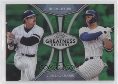 2019 Topps Chrome - Greatness Returns - Green Refractor #GRE-13 - Giancarlo Stanton, Reggie Jackson /99