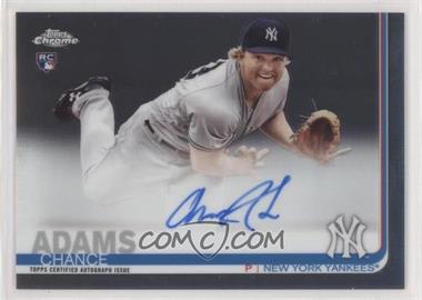 2019 Topps Chrome - Rookie Autographs #RA-CA - Chance Adams