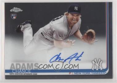 2019 Topps Chrome - Rookie Autographs #RA-CA - Chance Adams