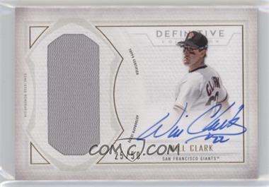 2019 Topps Definitive Collection - Definitive Autographed Relic #DARC-WC - Will Clark /50