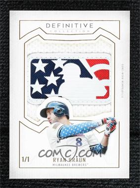 2019 Topps Definitive Collection - Definitive Patch Collection #DPC-RB - Ryan Braun /1