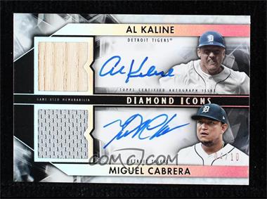 2019 Topps Diamond Icons - Dual Player Dual Autographed Relics #DPDA-KC - Miguel Cabrera, Al Kaline /10