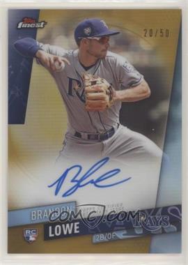 2019 Topps Finest - Autographs - Gold Refractor #FA-BL - Brandon Lowe /50